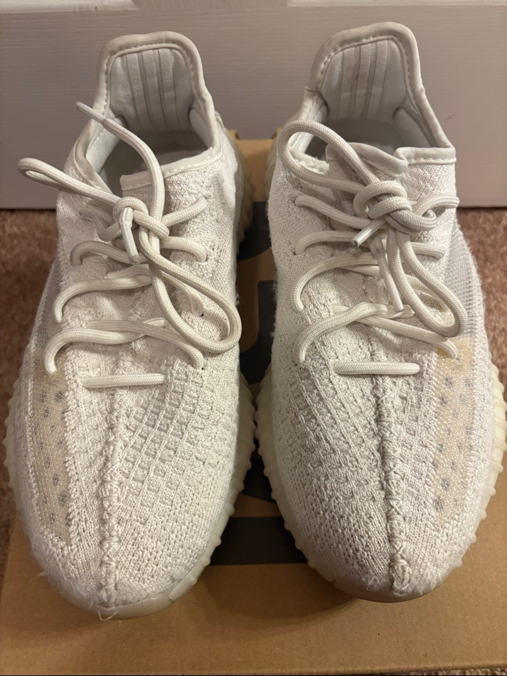 Yeezy Boost 350 V2 Cream White Knit Sneakers